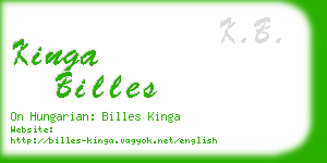 kinga billes business card